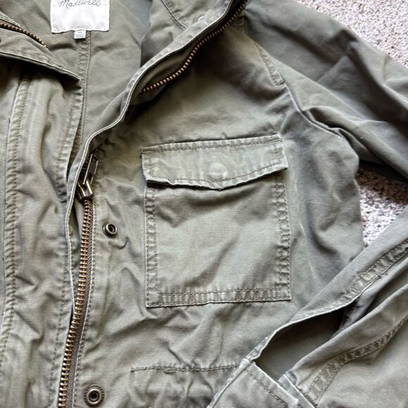 Madewell XS Military Green cargo jacket olive utility Good condition. - Picture 2 of 15